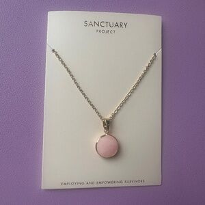 Rose Quartz and Gold Necklace